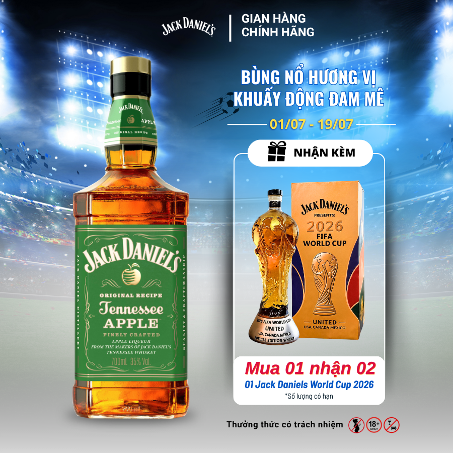 Rượu Whiskey Jack Daniel's Apple 35% 700ml