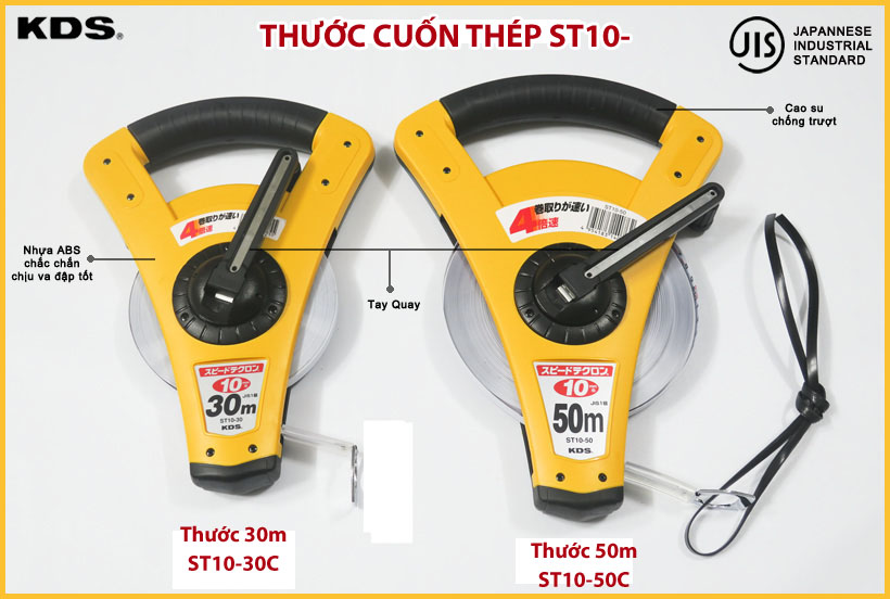 Thước cuộn sợi thép Nhật Bản KDS hệ Met
