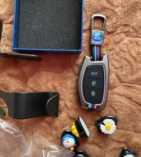 Ốp bọc chìa khóa xe hơi Hyundai I10 Elantra Tucson Creta Stargazer hợp kim phản quang