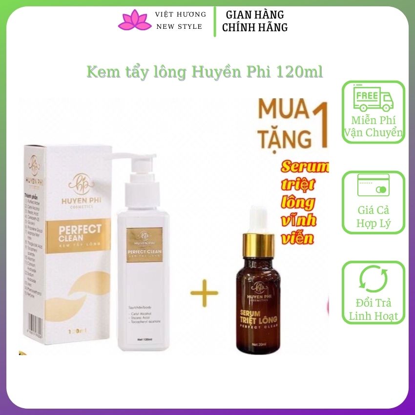 [CHÍNH HÃNG + Free ship]Kem tẩy lông Huyền Phi 120 ml an toàn, tẩy triệt để (Tặng kèm serum triệt lông 20ml) Newstyle TL05