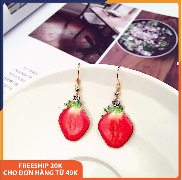 Khuyên tai, bông tai, hoa tai nữ hình hoa quả - BT001