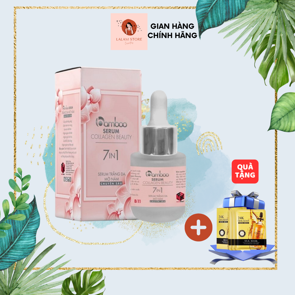 Serum trắng da giữ ẩm mờ nám 7in1 chuyên sâu bamboo mờ thâm tàn nhang b11 20ml