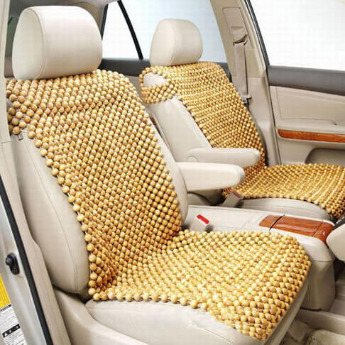 Đệm Ghế - Lót Ghê Ô tô - Ghế Văn Phòng hạt gỗ Hương, Pơ Mu Cao cấp, xưởng nhà làm MonStore Thoáng mát, chống đau mỏi lưng