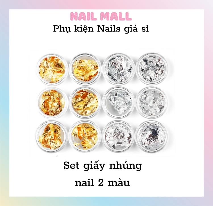 Giấy nhún nail , giấy nhún màu vàng bạc HN04