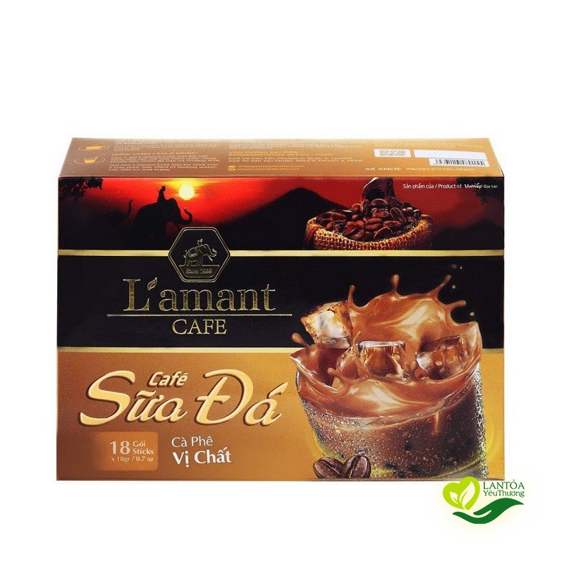 Cà phê hòa tan sữa đá vị chất - L'amant Café "Sua da vi chat" instant coffee