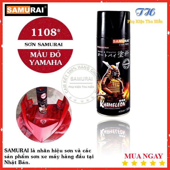 Sơn xịt samurai màu đỏ yamaha - 1108*