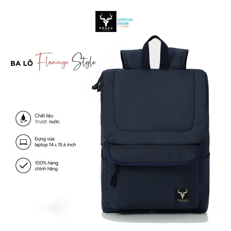 Balo nam nữ thời trang sành điệu vải trượt nước cao cấp praza - bl196