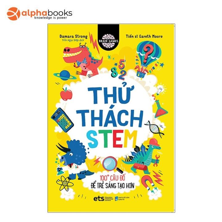 Sách - thử thách stem - 100+ câu đố để trẻ sáng tạo hơn