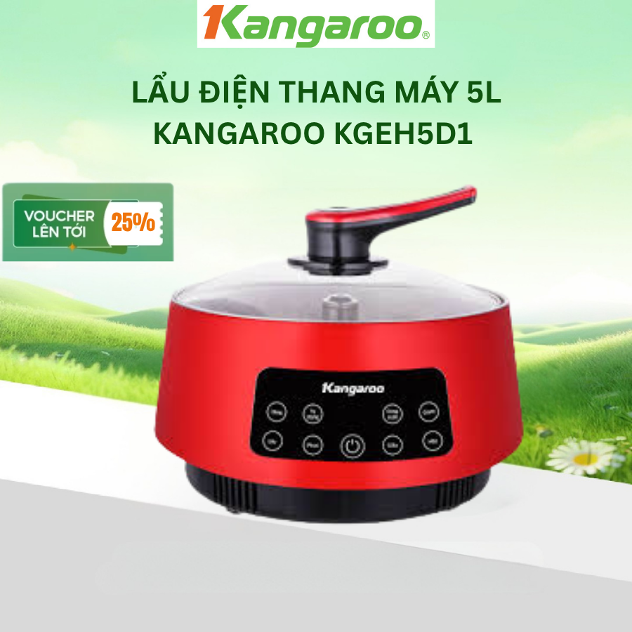 [BH 1 năm] Lẩu điện thang máy 5L Kangaroo KGEH5D1 - công suất 1800W