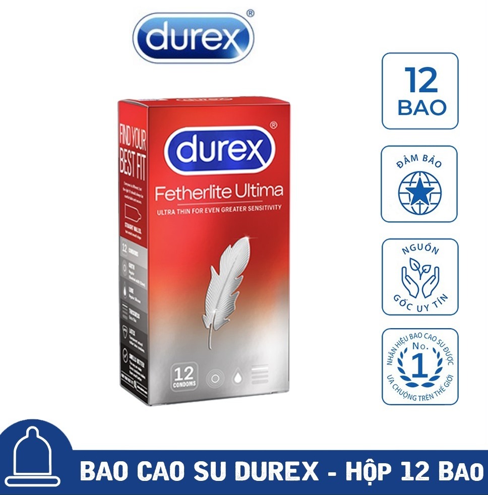 Bao cao su nam nữ Fetherlite Ultima siêu mỏng 12C [Che tên SP 100%]