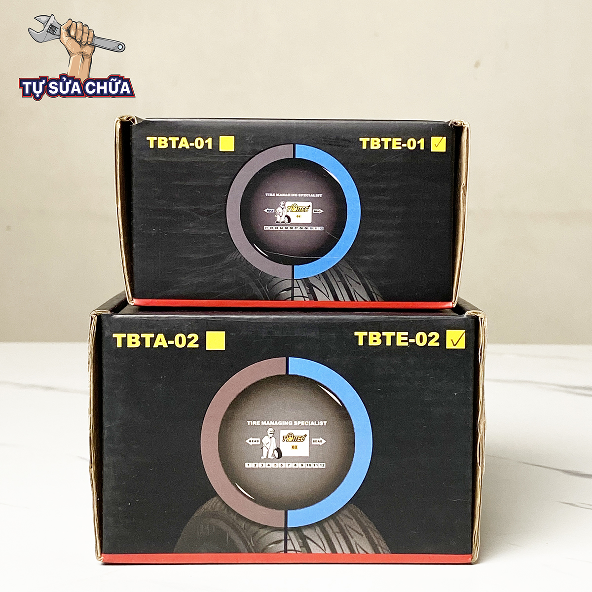 Hộp 15 miếng vá lốp mành chéo BIAS hình tròn tiêu chuẩn châu Âu đường kính 60mm và 80mm