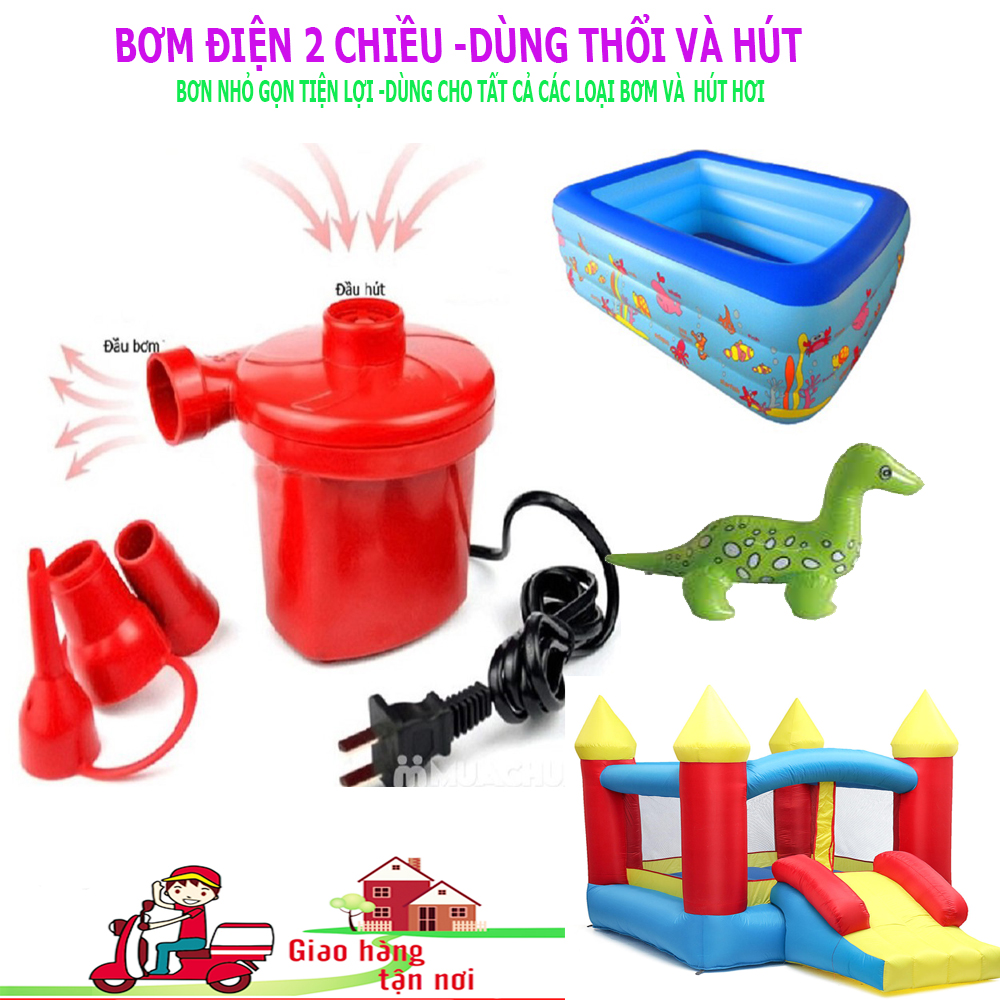 Máy bơm hút điện đa năng,bơm điện 2 chiều -thổi và hút ,nệm hơi,bể phao bơi ,bể phao bơi ,quà tặng móc khóa silicone