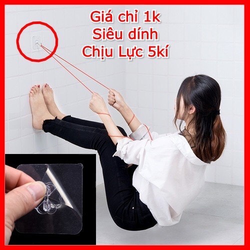 Móc dán tường, chịu lực tốt treo đồ chắc chắn siêu dính trong suốt cobo 10 móc