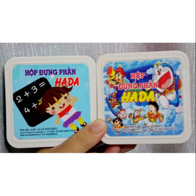 Combo 2 hộp đựng phấn kèm lau bảng hada -hp00001