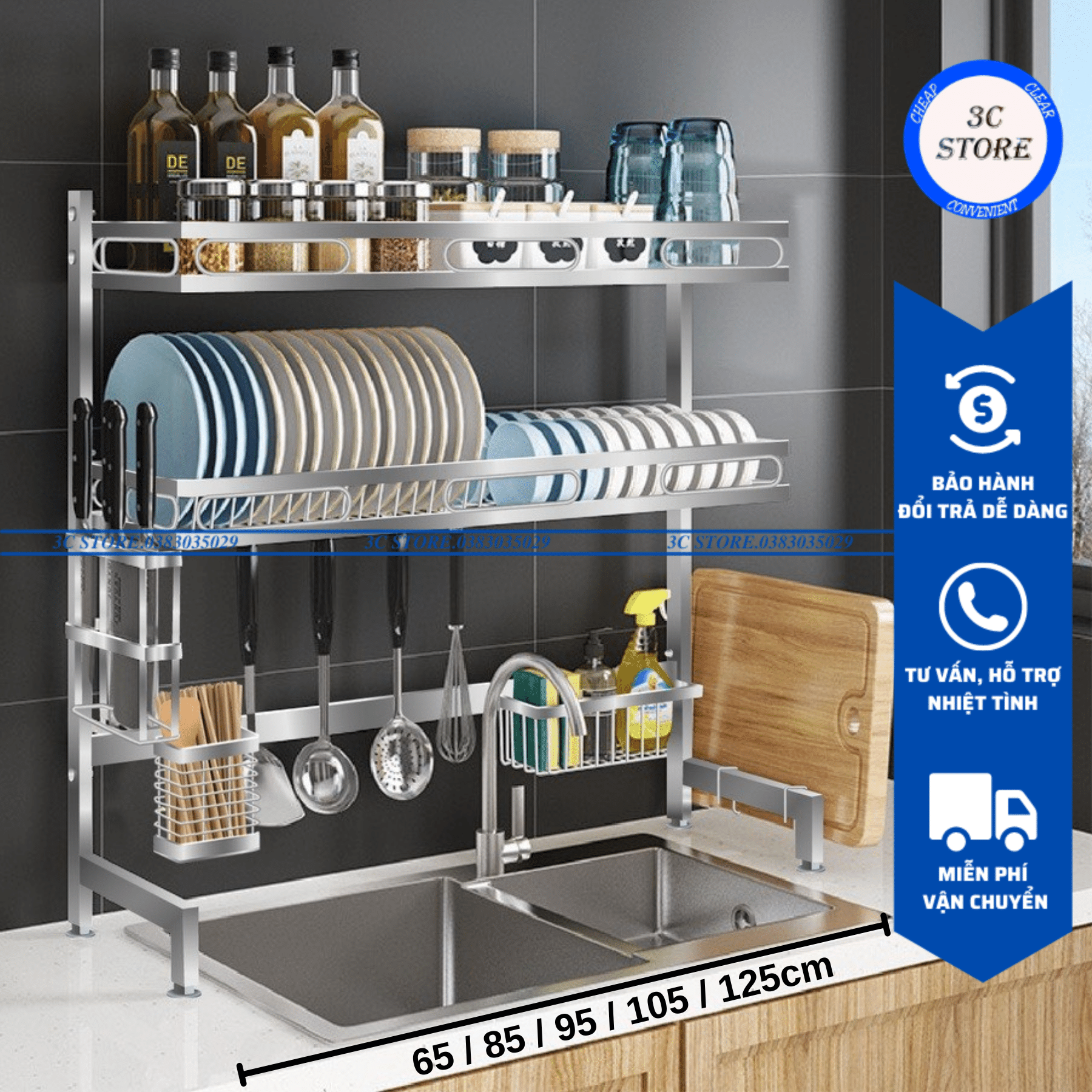 ✅hàng xuất xưởng✅ kệ để bát đĩa đa năng thông minh - giá để đồ chén đĩa - chât liệu inox không gỉ