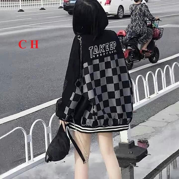 [25-27.4 Hoàn tiền 15%] ÁO BOMBER LƯNG PHỐI KẺ CARO SIÊU LẠ SIÊU ĐỘC - JUNA STORE 24H - CH