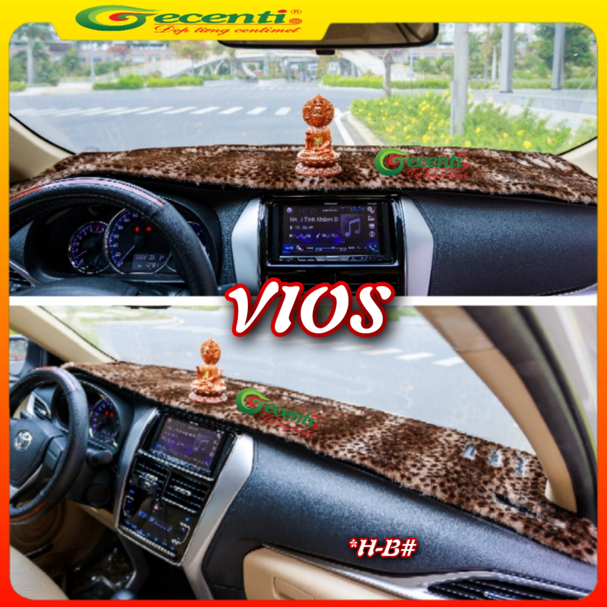 Thảm taplo lông thú cao cấp vios-thương hiệu gecenti