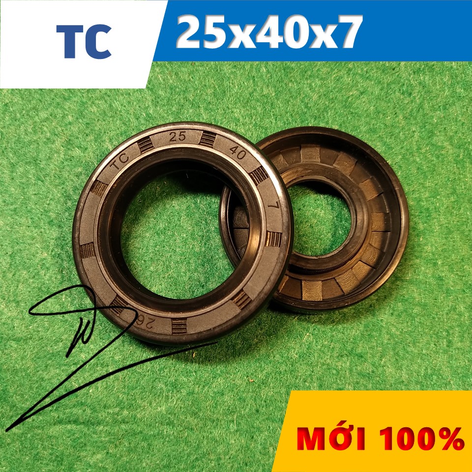 Phớt dầu 25x40x7 (chắn dầu / lò xo / phớt ben / oil seal tc 25*40*7)