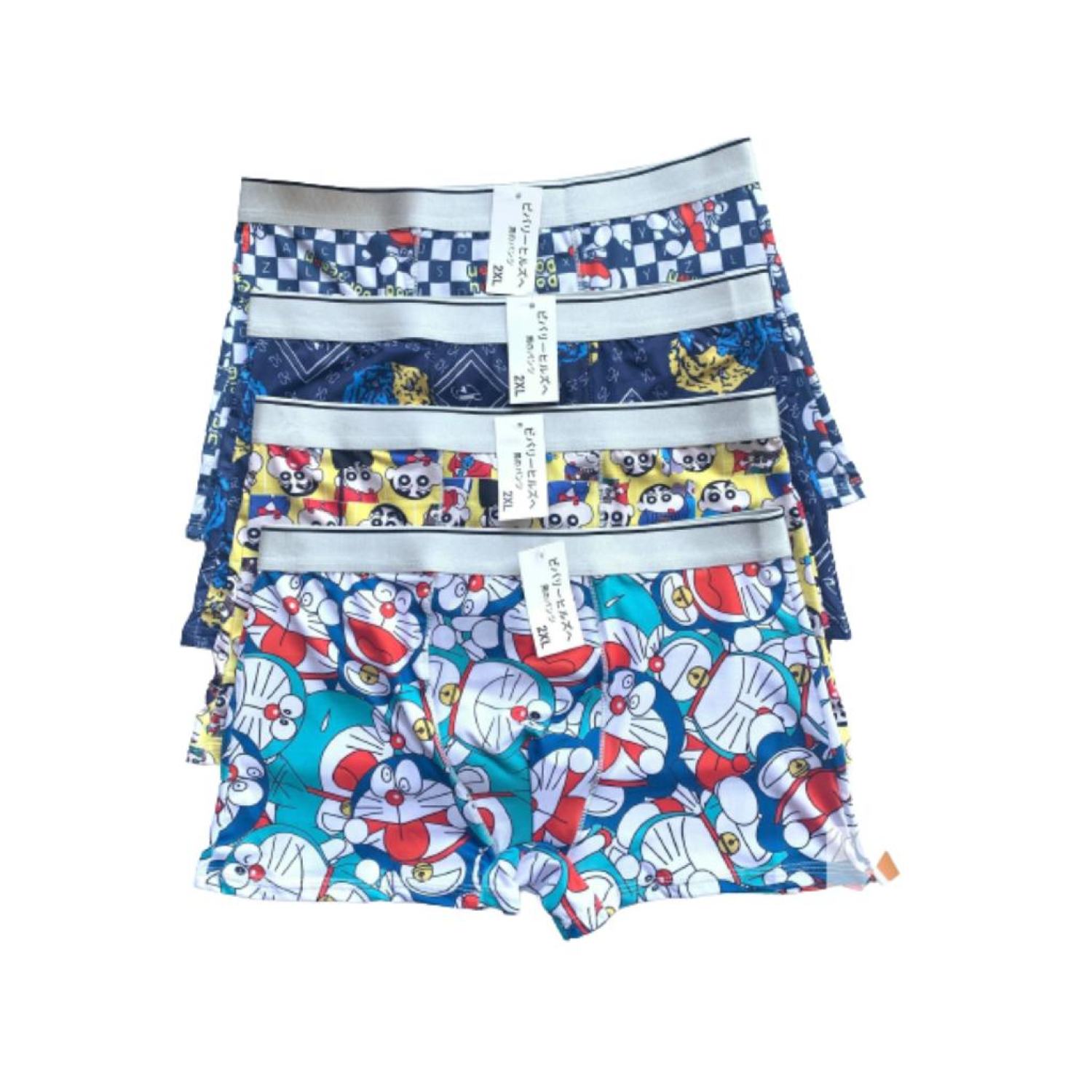    Free Ship   combo 4 quần sịp quần lót nam thun lạnh doremon hoạt hình 4 chiều 