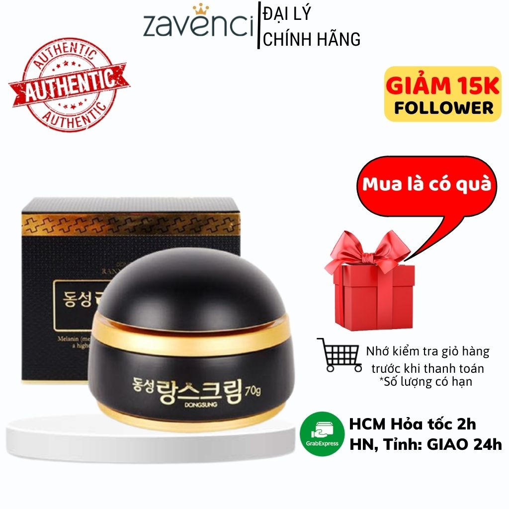 Kem Dưỡng Trắng Da DONGSUNG Zavenci Rannce Cream Chính Hãng Hàn Quốc  làm mờ Nám Trắng Da Mặt (mini-10g)