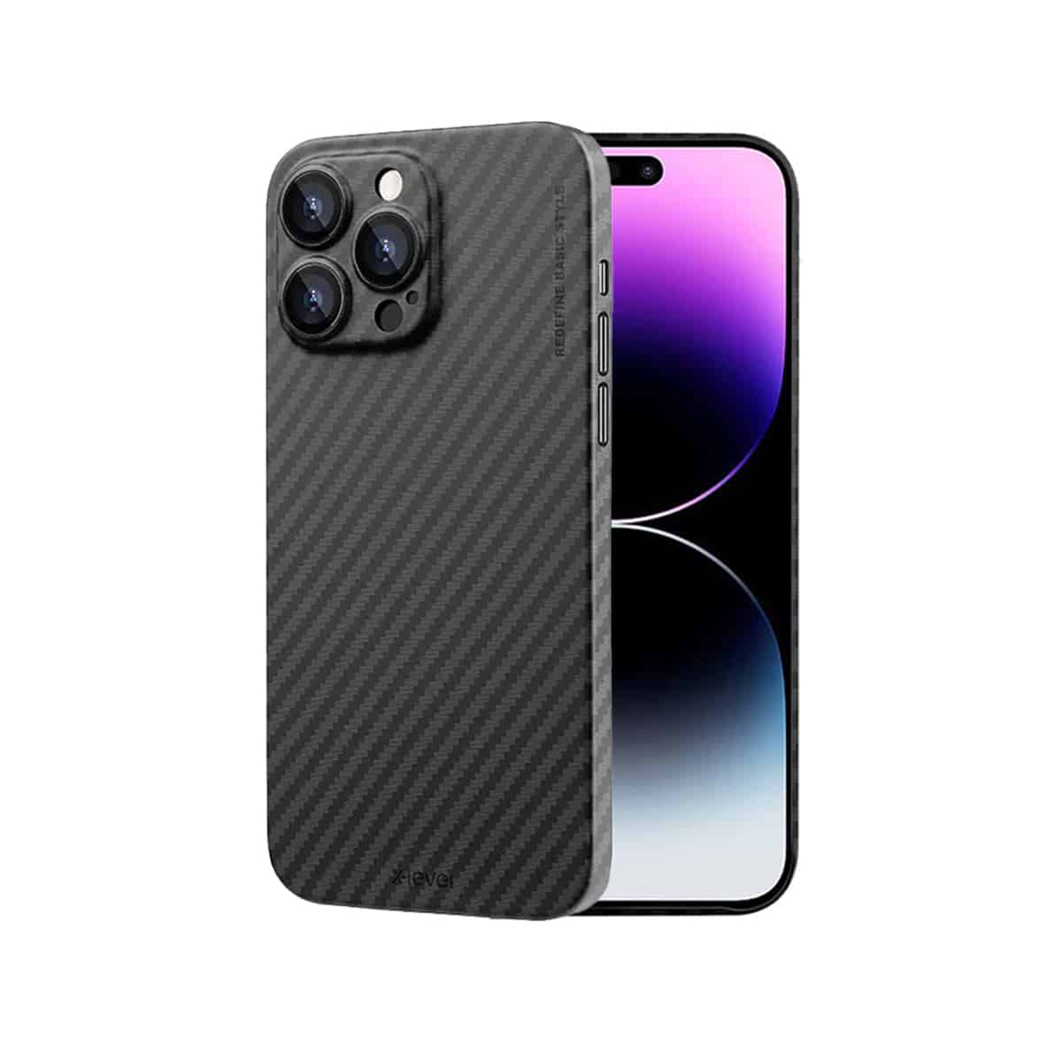 Ốp lưng iPhone 15 Pro Max/ 14 Pro Max/ 13 Pro Max siêu mỏng vân Carbon hiệu X-level