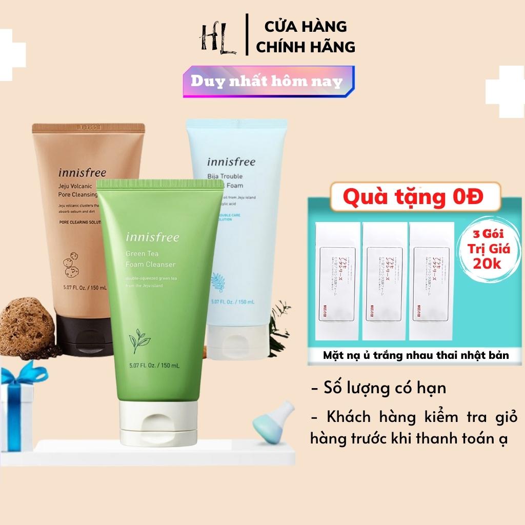 Sữa rửa mặt trà xanh ❤𝙁𝙧𝙚𝙚𝙨𝙝𝙞𝙥❤ Innisfree Green Tea Foam Cleanser Mẫu Mới - Sale Chính hãng