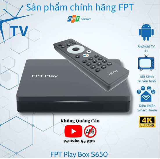 Tivi Box FPT Play Box T650 (2023) - ROM ATV - Hàng chính hãng