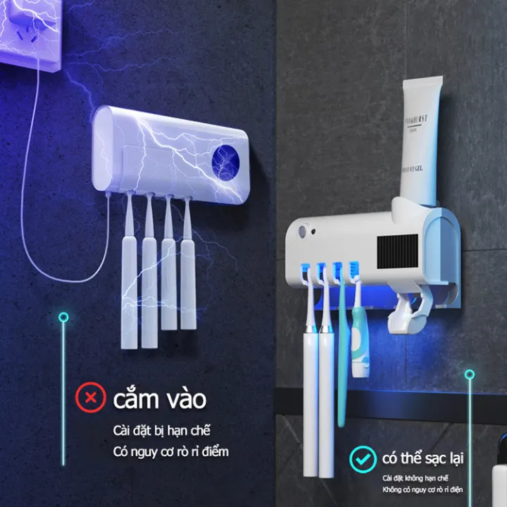 Xiaozhubangchu máy tiệt trùng bàn chải đánh răng không đục lỗ thông minh bàn chải đánh răng khử trùng giá kem đánh răng tự động ép bàn chải đánh răng giá