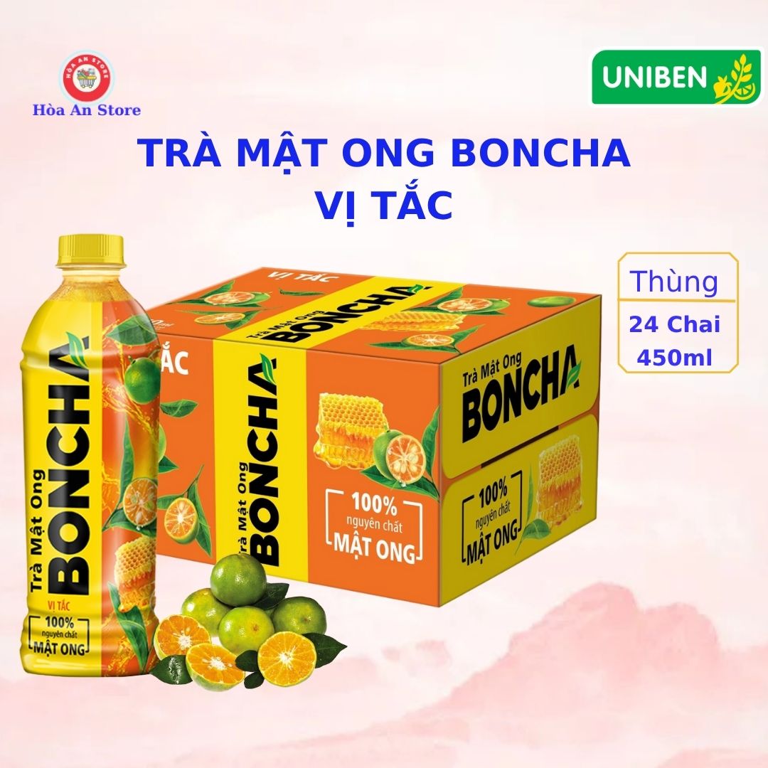 Trà Mật Ong BONCHA VỊ TẮC 450ml ( Thùng 24 chai x 450ml)