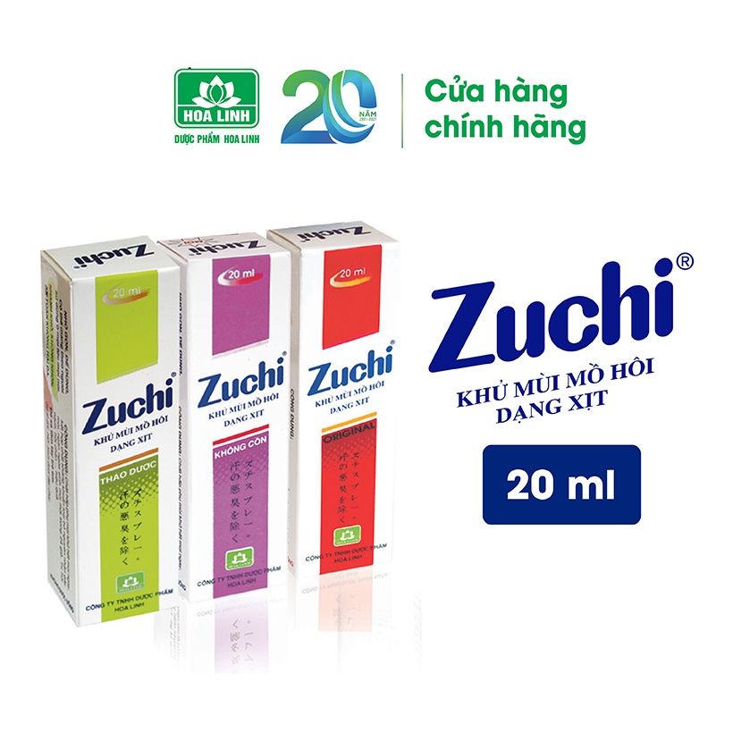 Xịt khử mùi Zuchi 20ml - Màu ngẫu nhiên