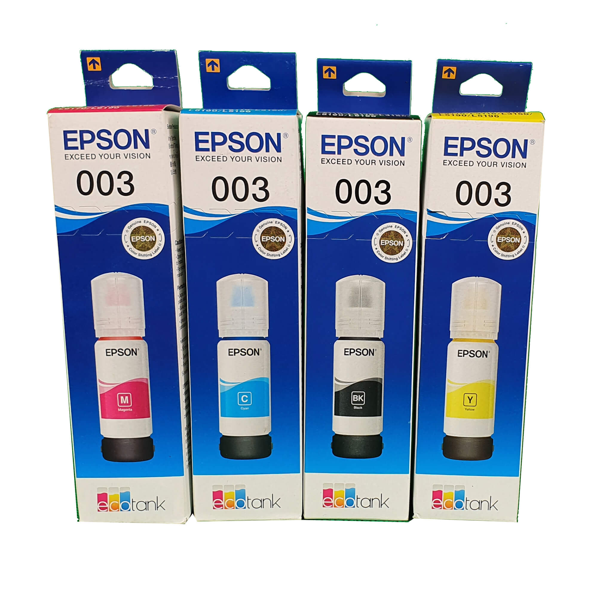 Lọ mực in phun chính hãng Epson 003 Xanh dùng cho Epson L1100/ L3110/ L310/ L3100/ L5190