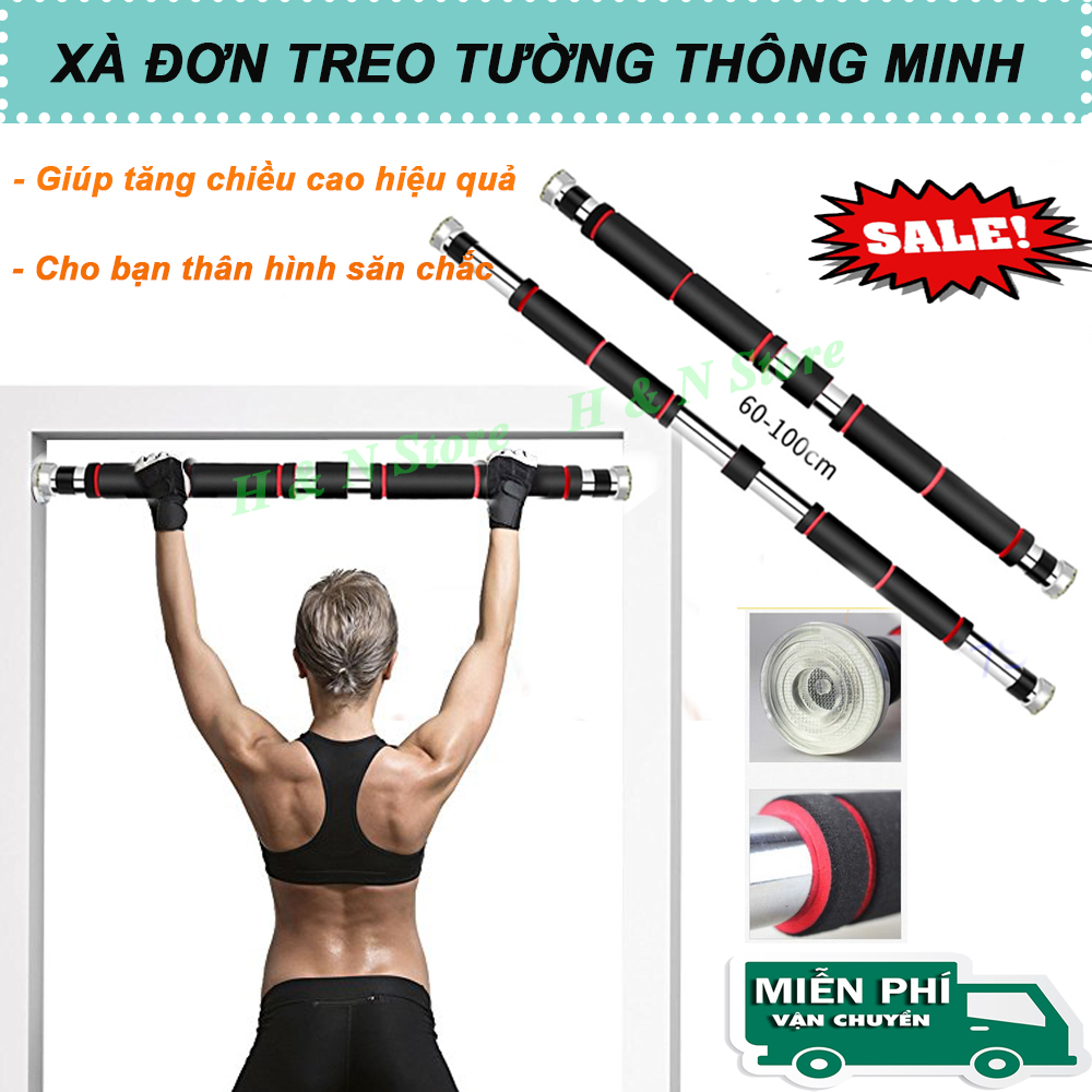 Xà Đơn Treo Tường Đa Năng, Xà Đơn Gắn Cửa, Xà Đơn Treo Tường. Thiết Kế Nhỏ Gọn, Không Cần Khoan Đục, Tập Đều Đặn 3-4 lần/Tuần Giúp Tăng Chiều Cao, Mang Lại Thân Hình Săn Chắc.BH 1 đổi 1. MUA NGAY!!!