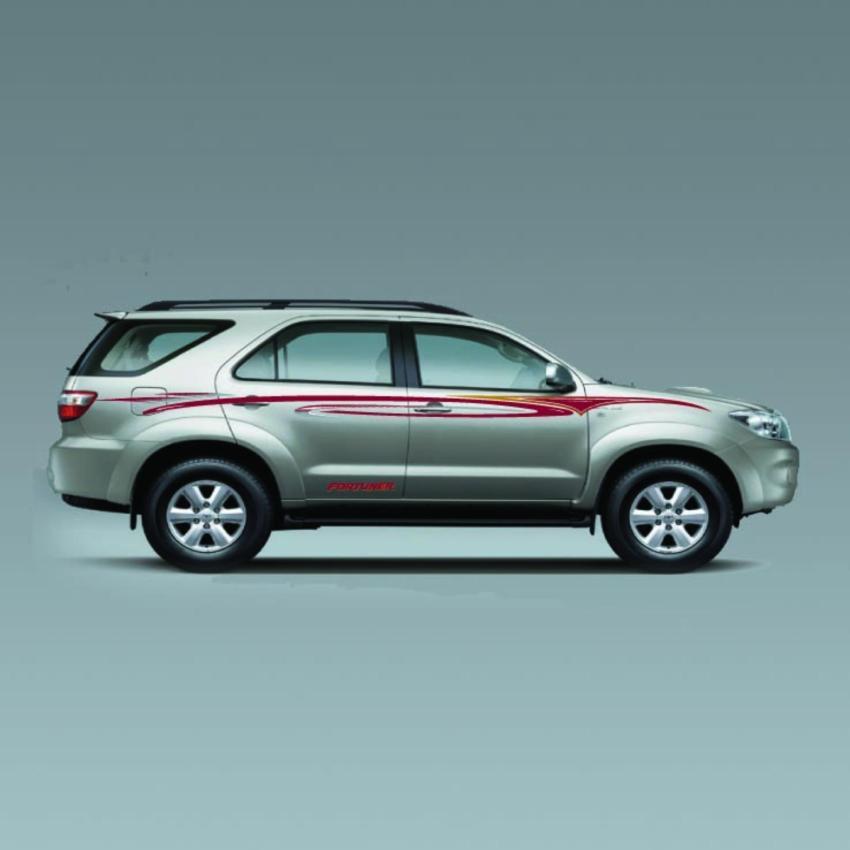 Tem dán sườn xe fortuner