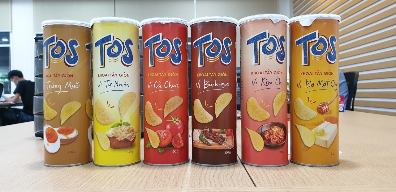 Snack khoai tây giòn TOS Oishi 100g