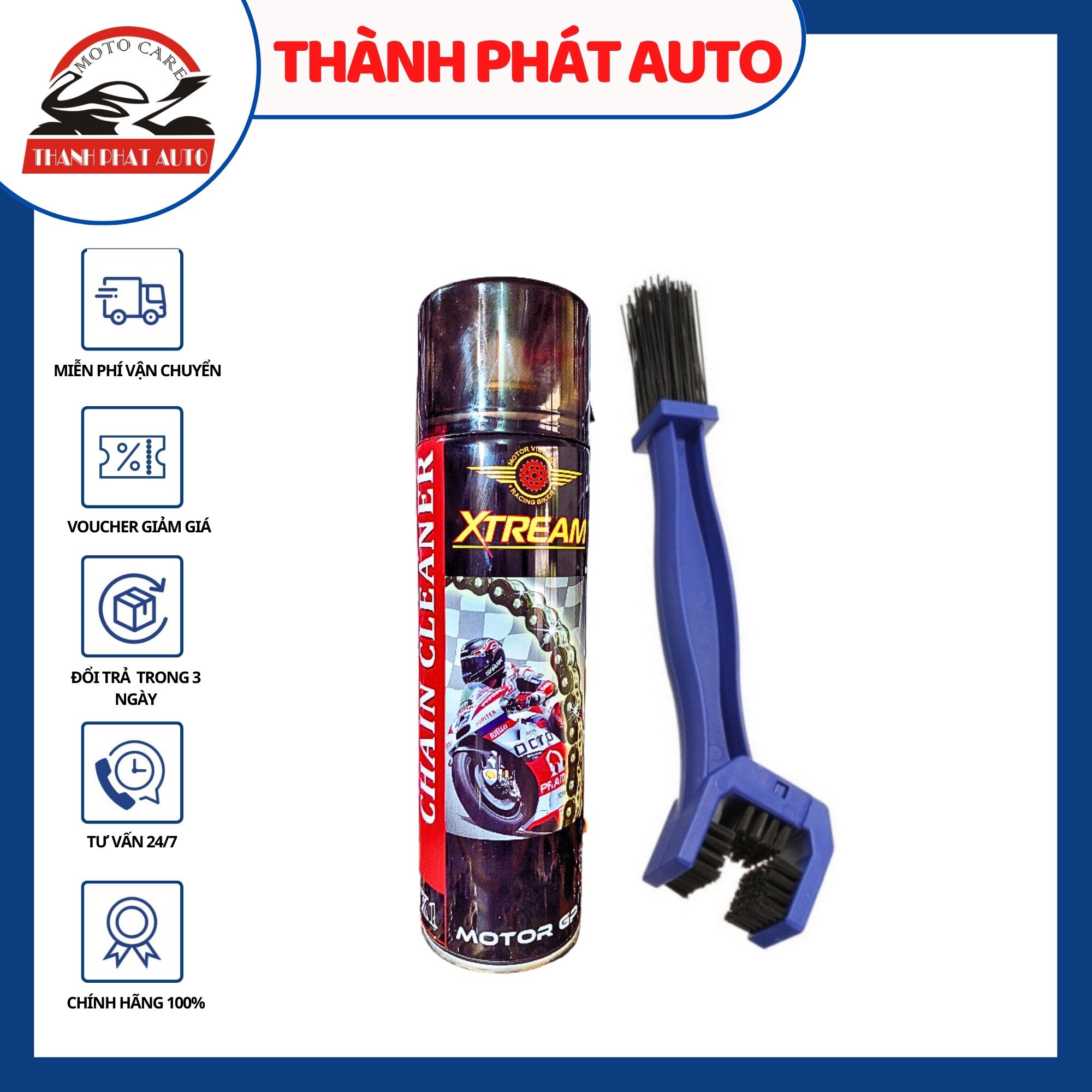 [HCM]Chai xịt rửa sên cao cấp Xtream X1 450ml Tặng kèm bàn chải chà sên