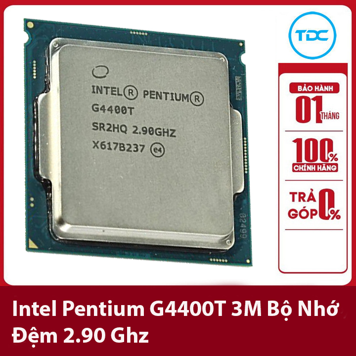 Bộ vi xử lý intel pentium g4400t 2.90ghz ,35w , 2 lõi 2 luồng, 3mb cache socket intel lga 1151