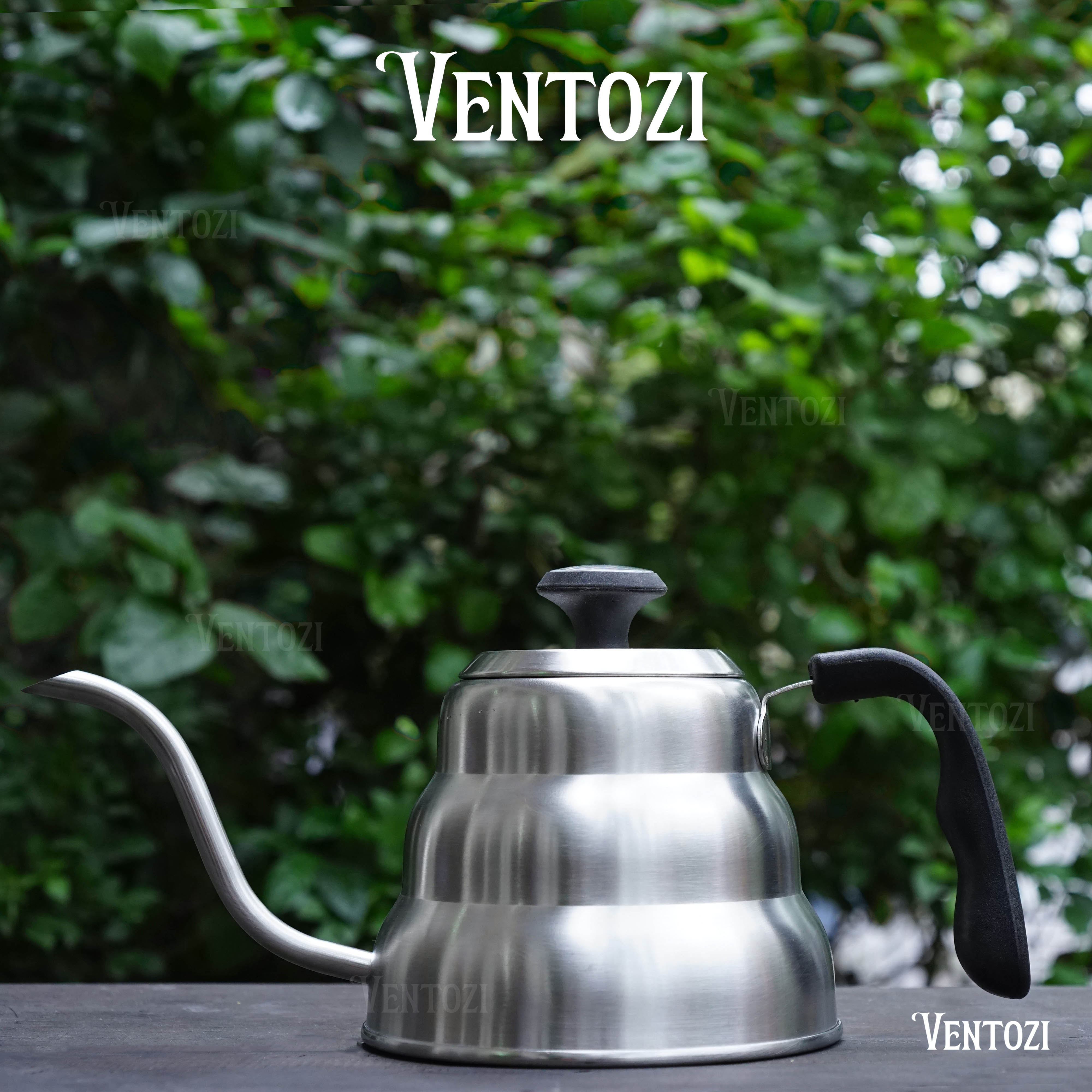 Ấm cổ ngỗng inox, bình cổ ngỗng pha cà phê có nhiệt kế pha cafe và trà dùng được mọi loại bếp