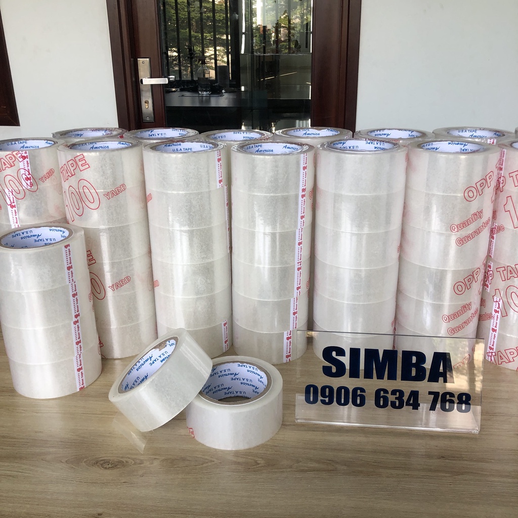 1 cuộn Băng keo trong 100Yard lõi mỏng 5ly