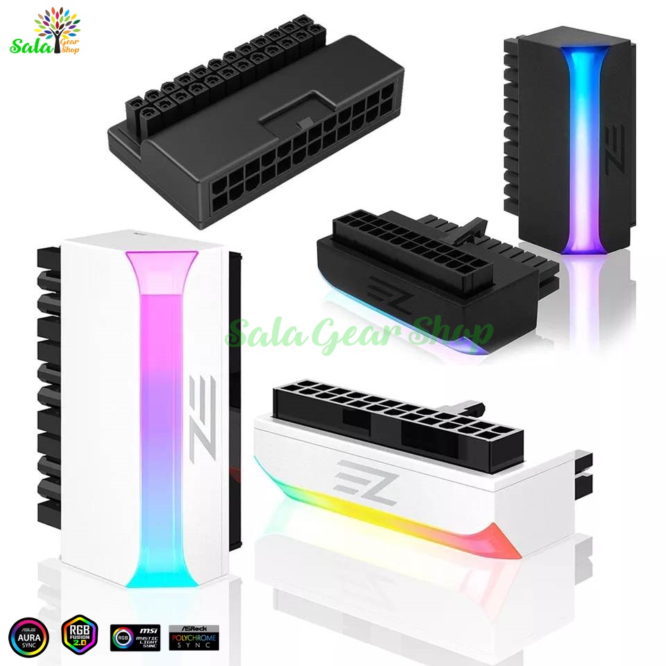 Cầu đảo góc 90 độ 24pin mainboard chính hãng ez-diy fab led 5v 3pin argb
