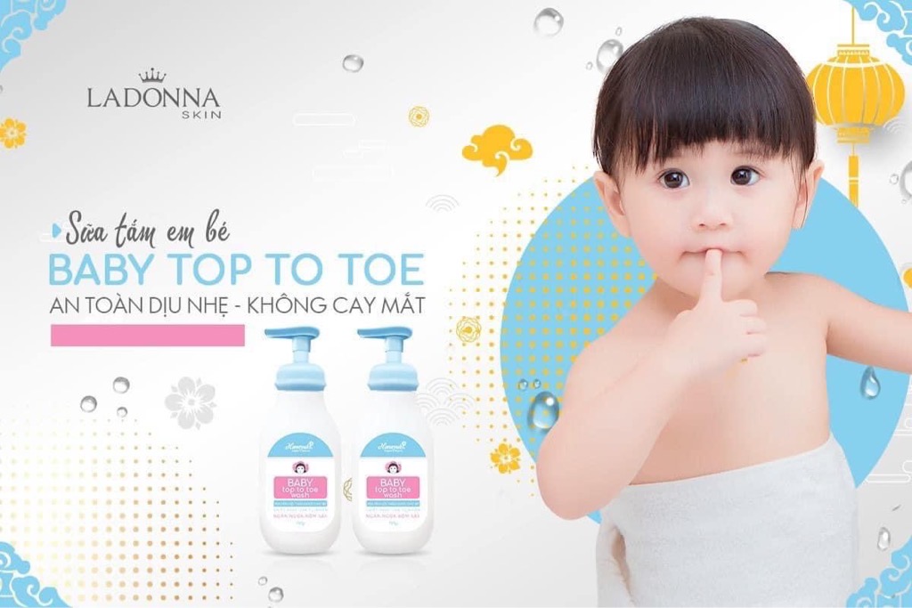 Sữa Tắm Gội Thảo Dược Cho Bé HANAYUKI - Hana Baby Top To Toe Wash