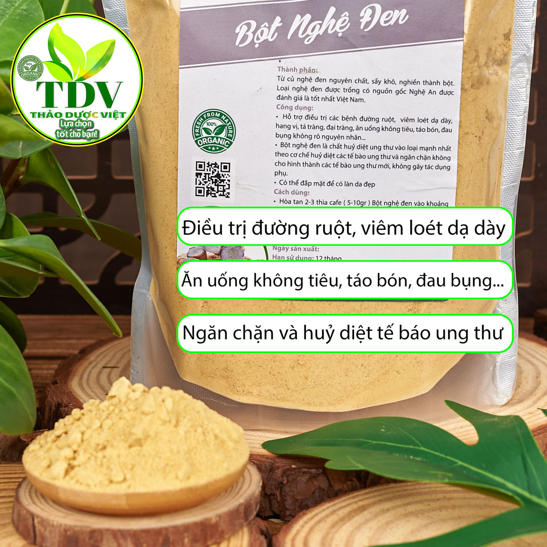 500g Bột nghệ đen tốt cho viêm loét dạ dày - Hàng công ty Thảo Dược Việt