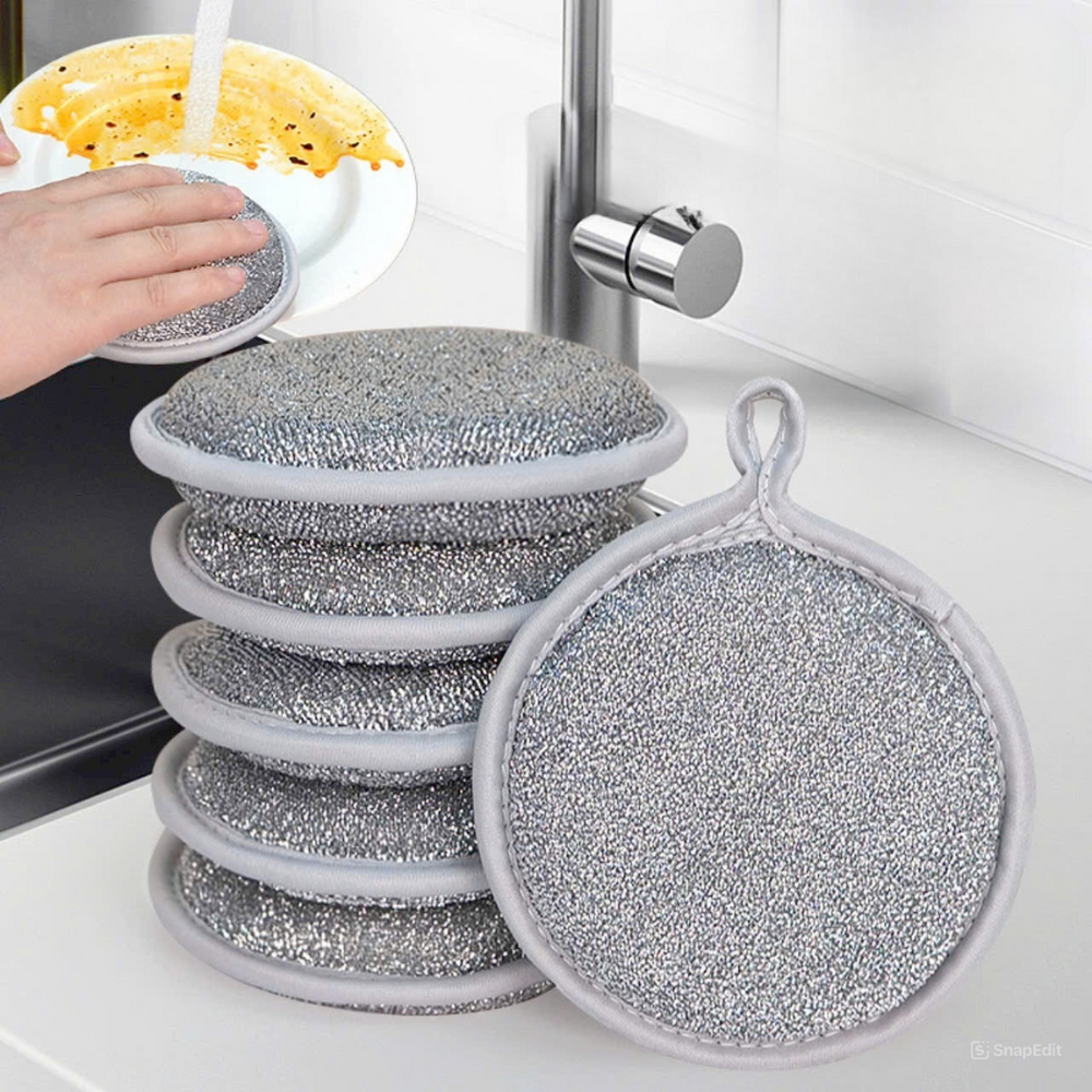 COMBO 3 Miếng Bọt Biển Rửa Chén Bát, Giẻ Rửa Bát Đĩa Đũa Cọ Xoong Nồi Đa Năng Tạo Bọt