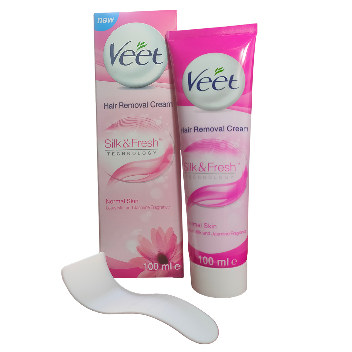Kem Tẩy Lông Veet Silk & Fresh Da Bình Thường Lotus Milk and Jasmine Fraggrance