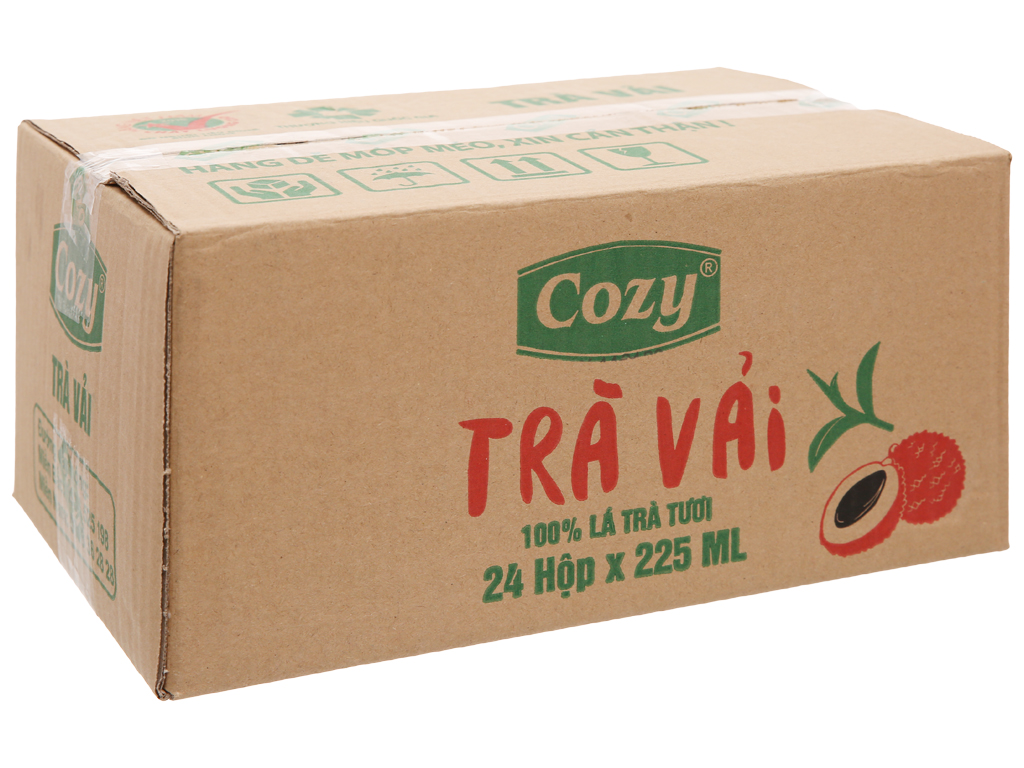 Cozy-Thùng 24 hộp trà vải cozy 225ml *24