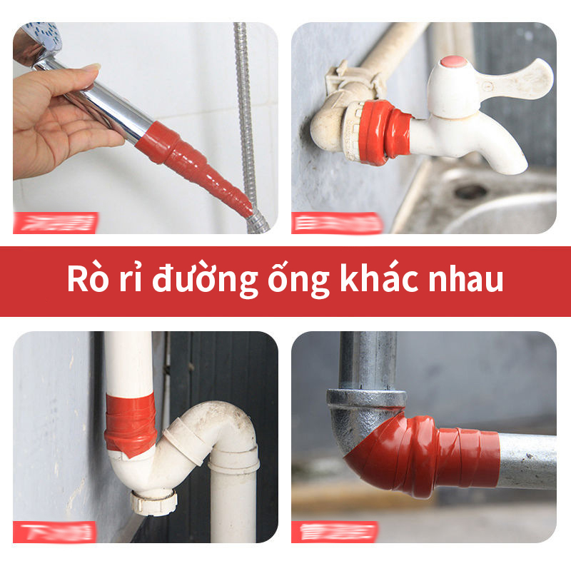 Băng keo| chống rò rỉ nước - chống thấm - quấn ống - siêu dính | 2.5cm x 1m | DOCONU - Băng keo chống rò rỉ nước băng keo chống thấm băng keo siêu dính vá lỗ thủng ống nước băng keo dán chống nước