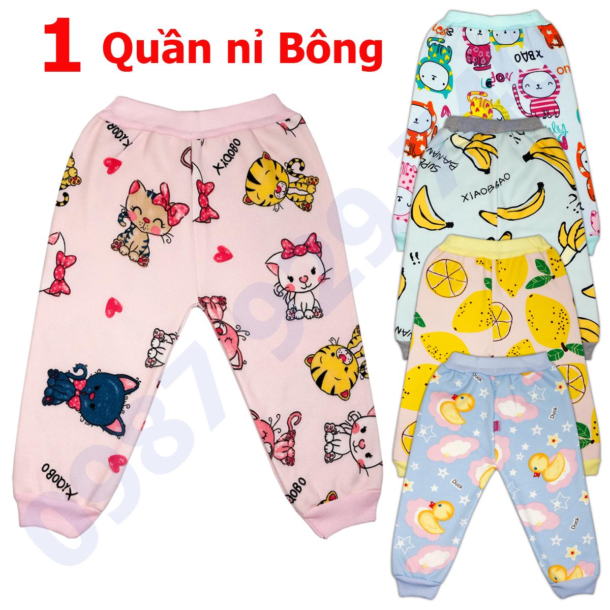 Quần nỉ bông mùa thu đông cực đẹp cho bé gái 2-16 kg _QNB quần nỉ bông cho bé - QNBBG