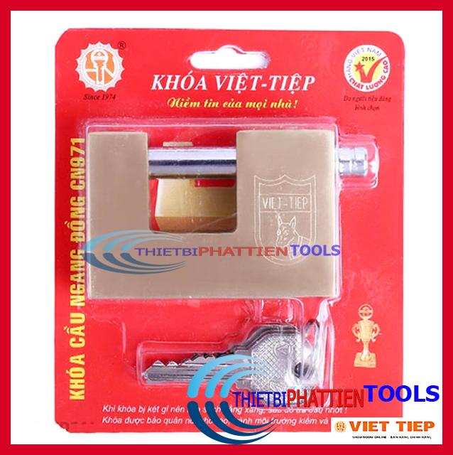 Ổ khóa cửa cầu ngang việt tiệp đồng thau cn971 chính hãng