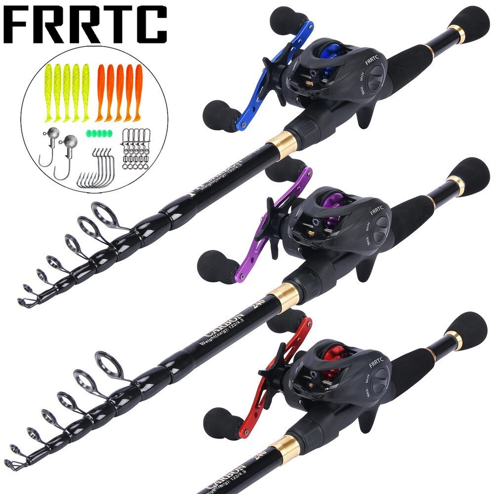 Frrtc bộ cần câu cá bộ cần câu cá combo cần câu cá với máy câu ngang tối đa 8kg để câu cá nước ngọt