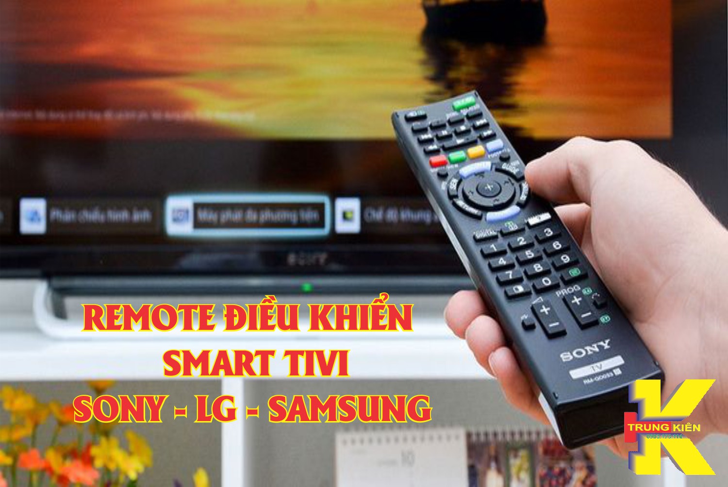Remote điều khiển dùng cho smart tv tv led tv thông minh samsung lg sony.