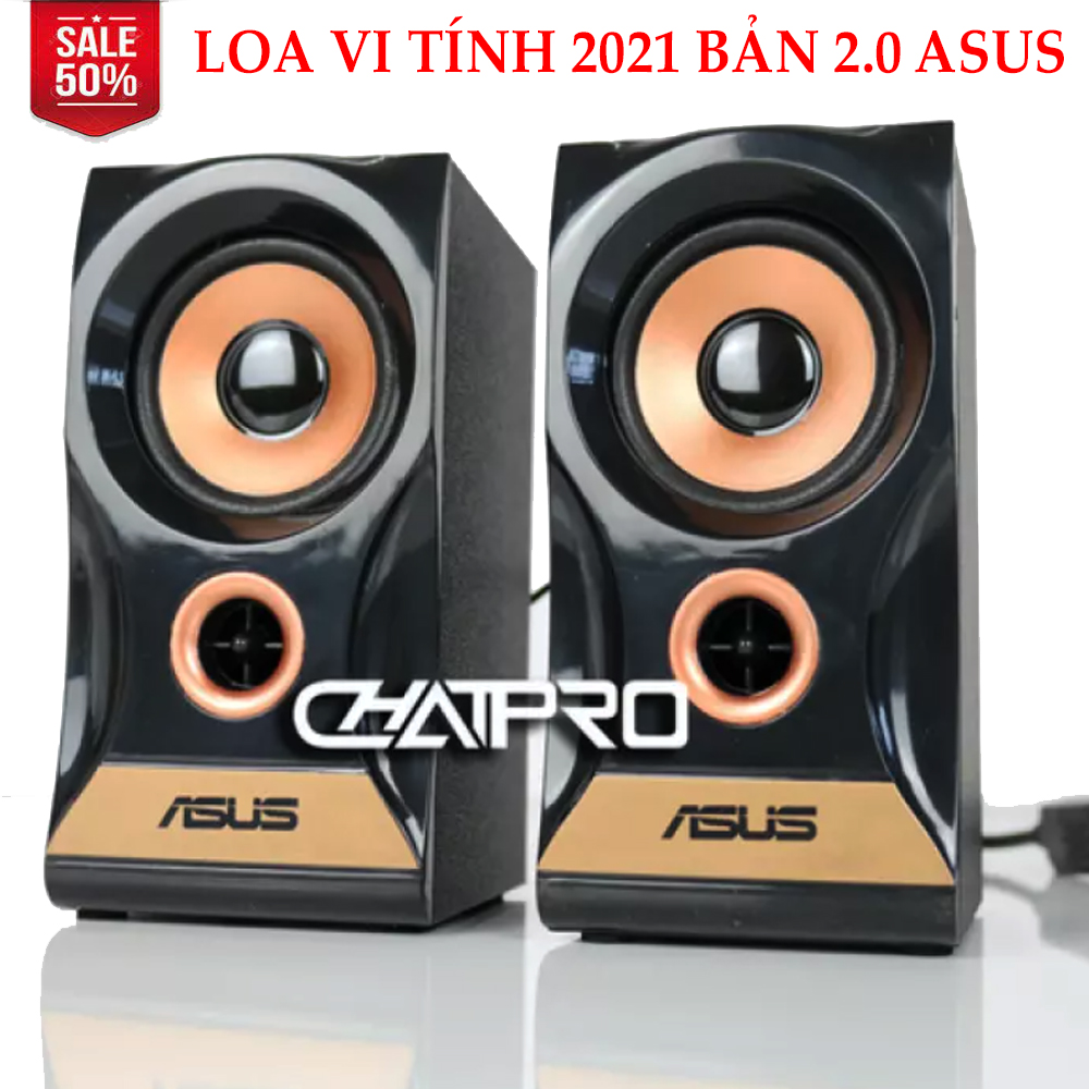 Loa vi tính 2.0 asus 619, bộ 2 loa để bàn, thiết kế đôi bass hiện đại tinh tế, âm thanh trầm. loa vi tính siêu trầm bass, loa máy tính bàn, loa công suất lớn.